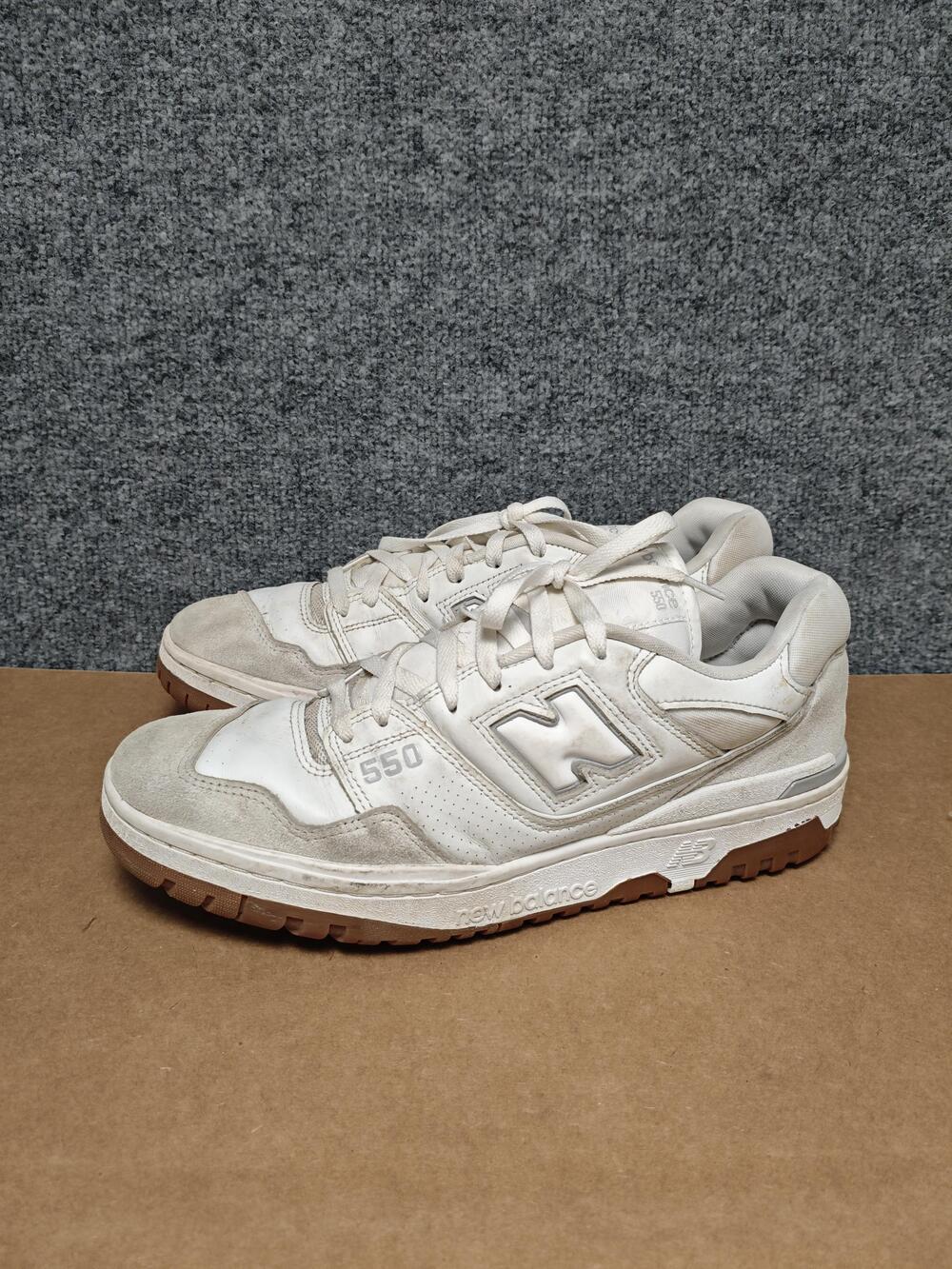 New Balance Shoes Mens Size 11.5 White Leather 550 Low Top Sneakers BB550WGU